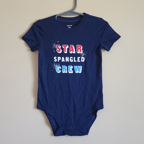 Carters - Unisex "Star Spangled Crew "Patriotic Bodysuit /Onesie Size 18 Months - Picture 1 of 5